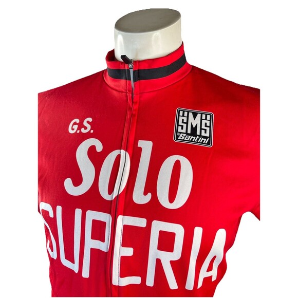 Santini Womens XL Thermal Long Sleeve Jersey Cycling Solo Superia Full Zip Italy - Picture 3 of 14